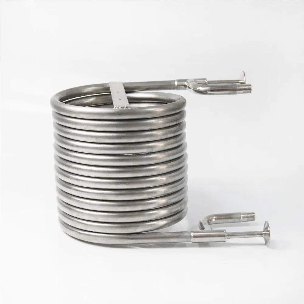 Coolossus Gen2 - Passivated Stainless Steel Counterflow Chiller with 1.5' TC Wort Lines - 1/2' Water Line ( 9.5m Long)