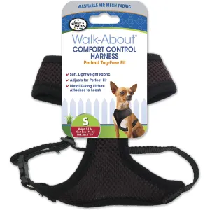 Four Paws Comfort Control Dog Harness, Black, Small