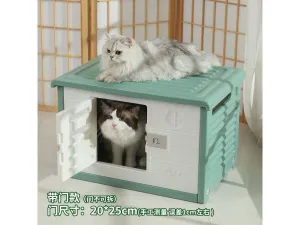 HOOPET Universal Multifunctional Pet Nest Large (Morandi Green with Door) As Photo 86.5X19.5X66.5cm