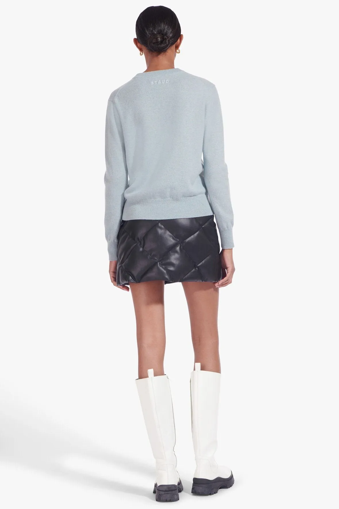 STAUD x C.BONZ CUSTOM CASHMERE CREWNECK SWEATER | LIGHT BLUE
