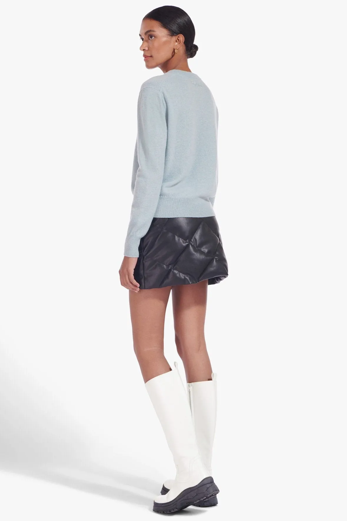 STAUD x C.BONZ CUSTOM CASHMERE CREWNECK SWEATER | LIGHT BLUE
