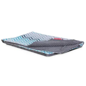 The Blanket - Fleece Pet Blanket For Dogs & Cats - Geo Print Chevron Teal