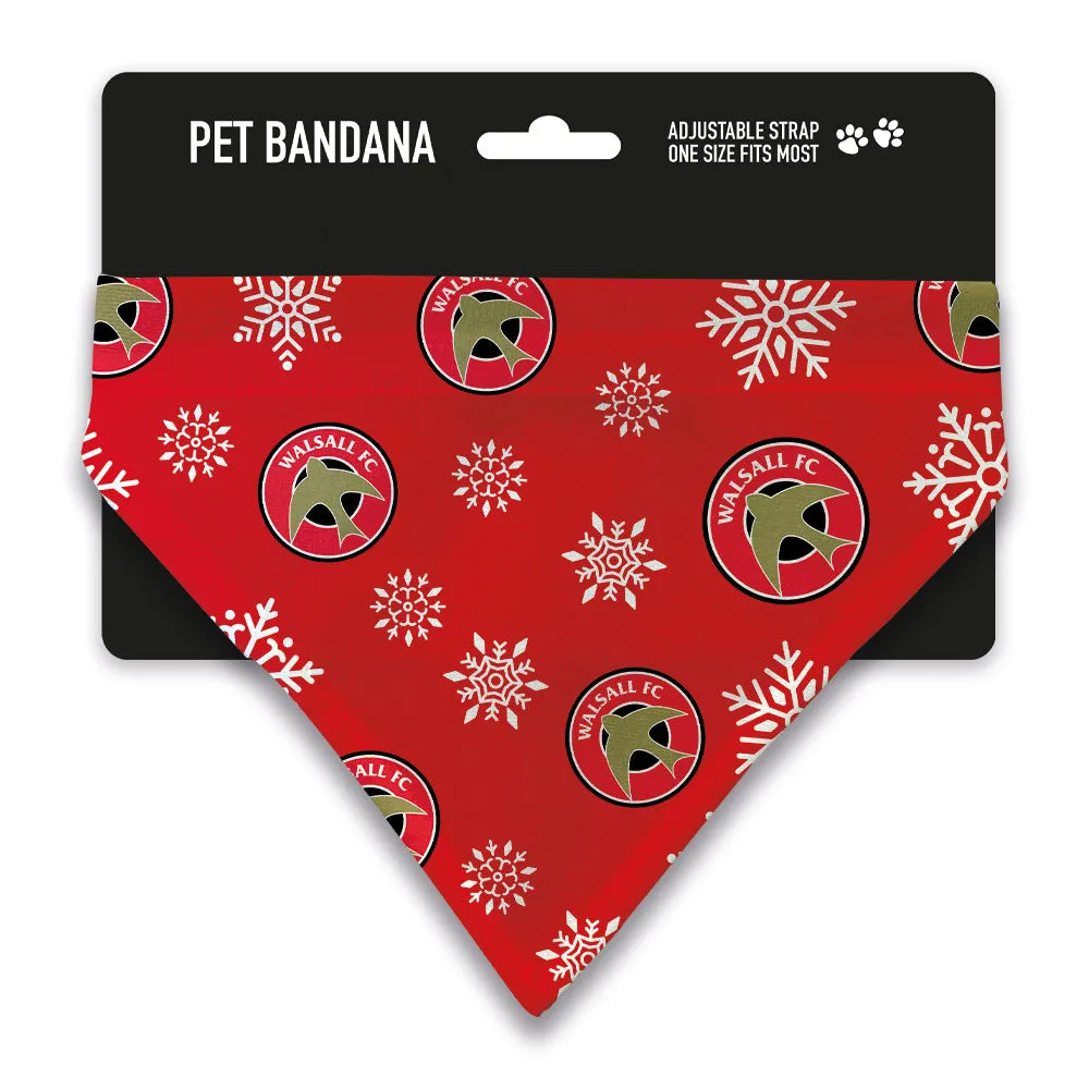 Walsall FC Xmas Snow Pet Bandana