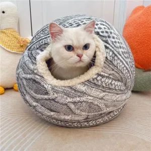 Wool Ball Cat Nest Cozy Pet Bed